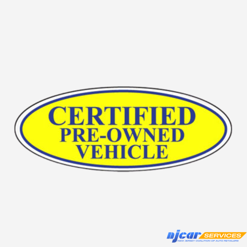 Certified Pre-Owned Vehicle Oval Sign
