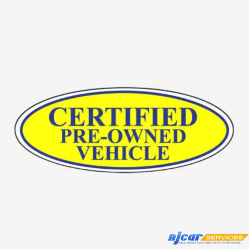 Certified Pre-Owned Vehicle Oval Sign