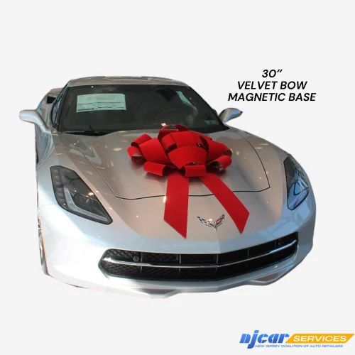 30" Velvet Magnetic Car Bow