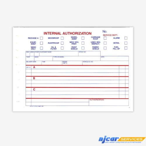 Internal Authorization Book
