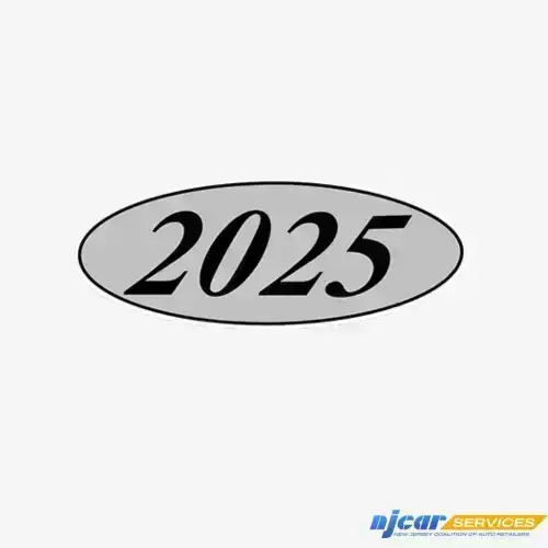 Black & Silver Oval Year Sign